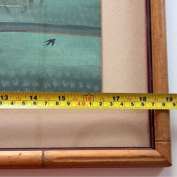 1950s Japanese Woodblock Print by Bakufu Ohno “Weeding Rice” - Picture 9 of 14